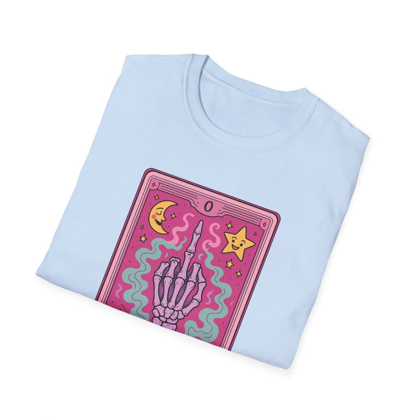 "The Zero of Fucks" Cartoon Tarot Card T-Shirt