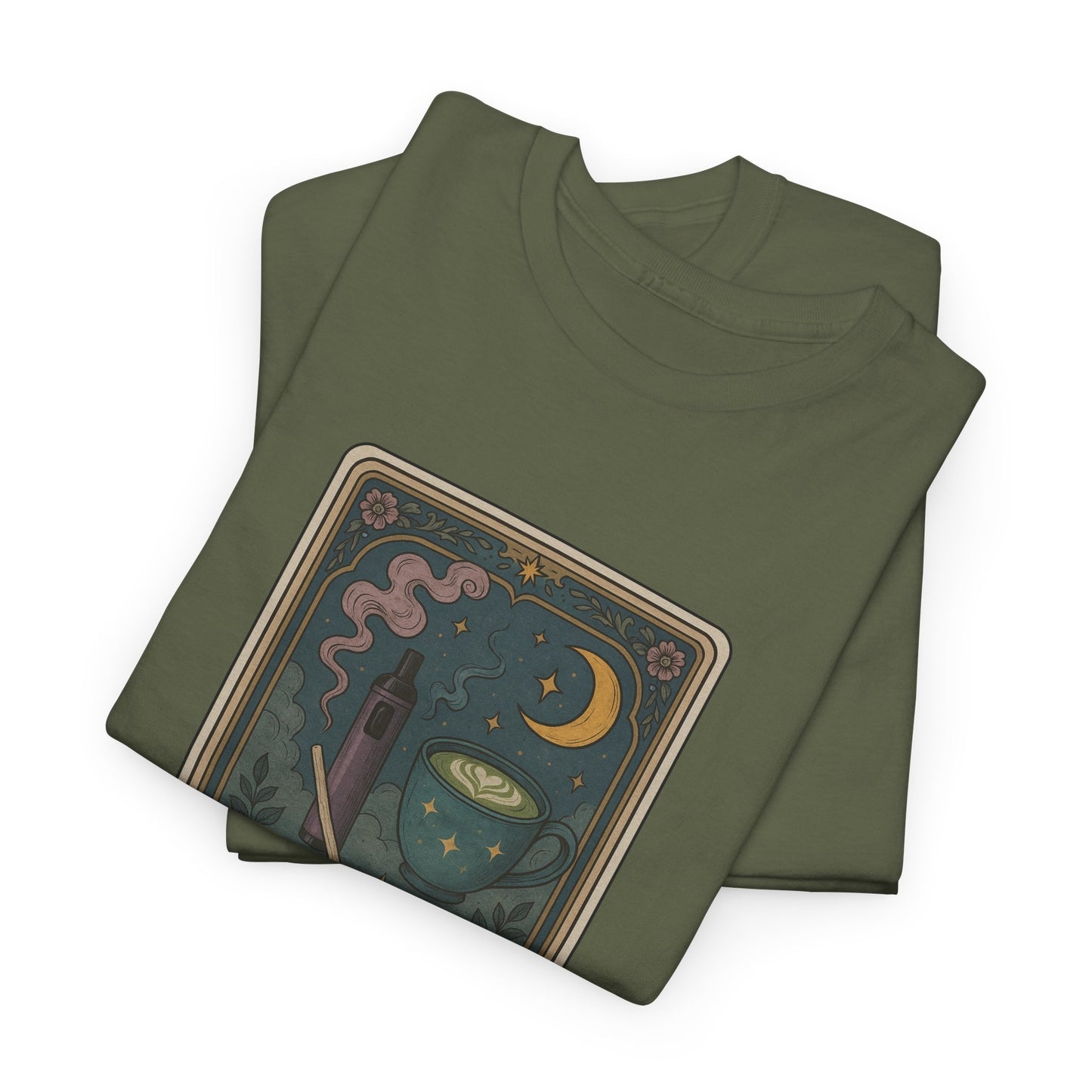 Mock Tarot Card "The Breakfast" Vape and Matcha Unisex T-Shirt