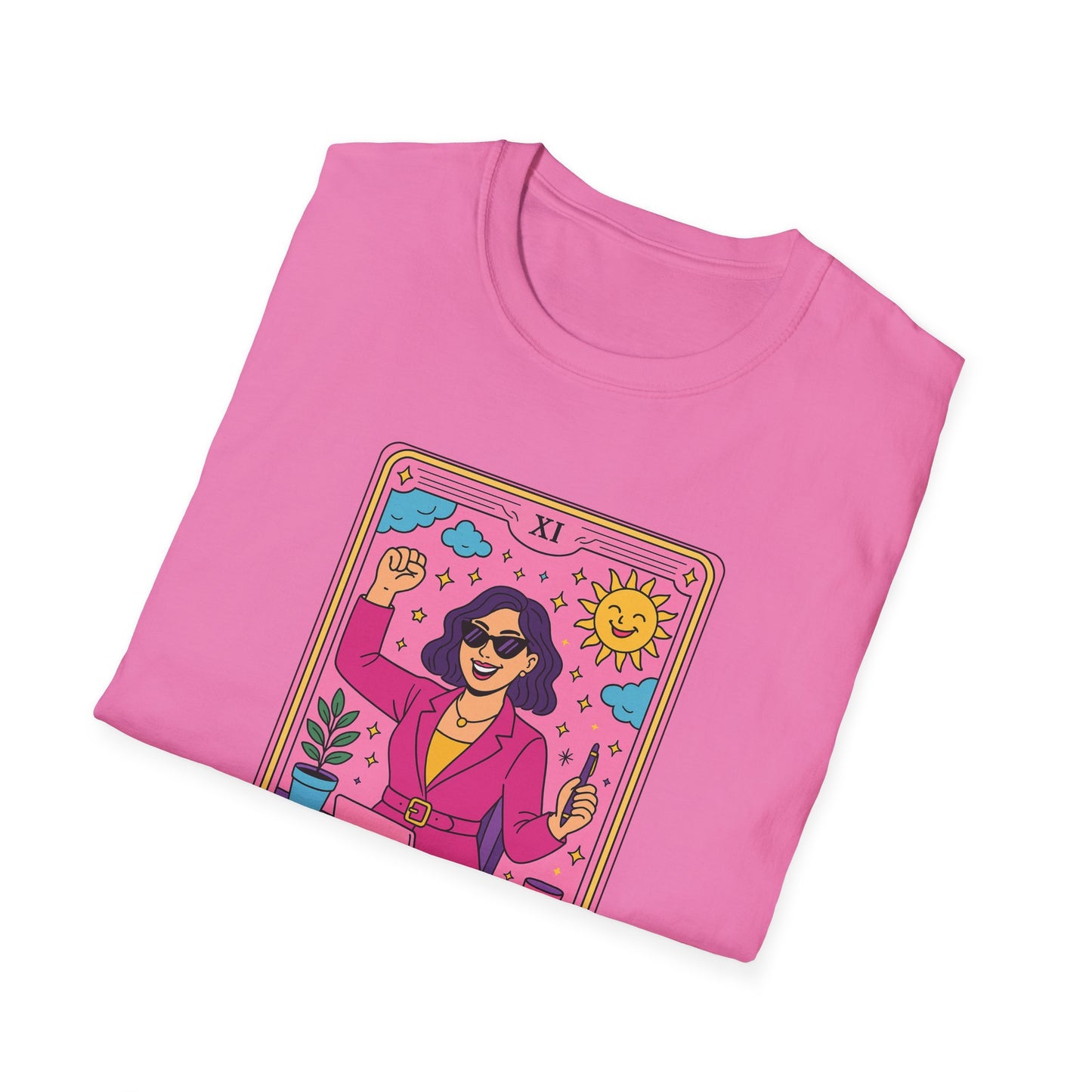 "The Girlboss" Cartoon Tarot Card T-Shirt