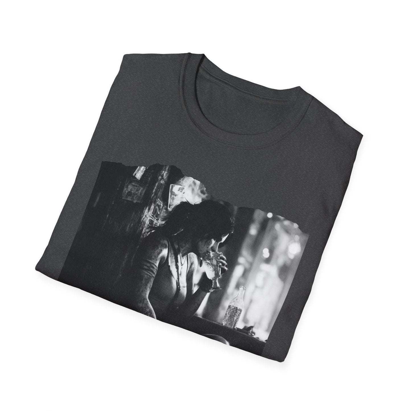 Lara Croft At A Bar T-Shirt