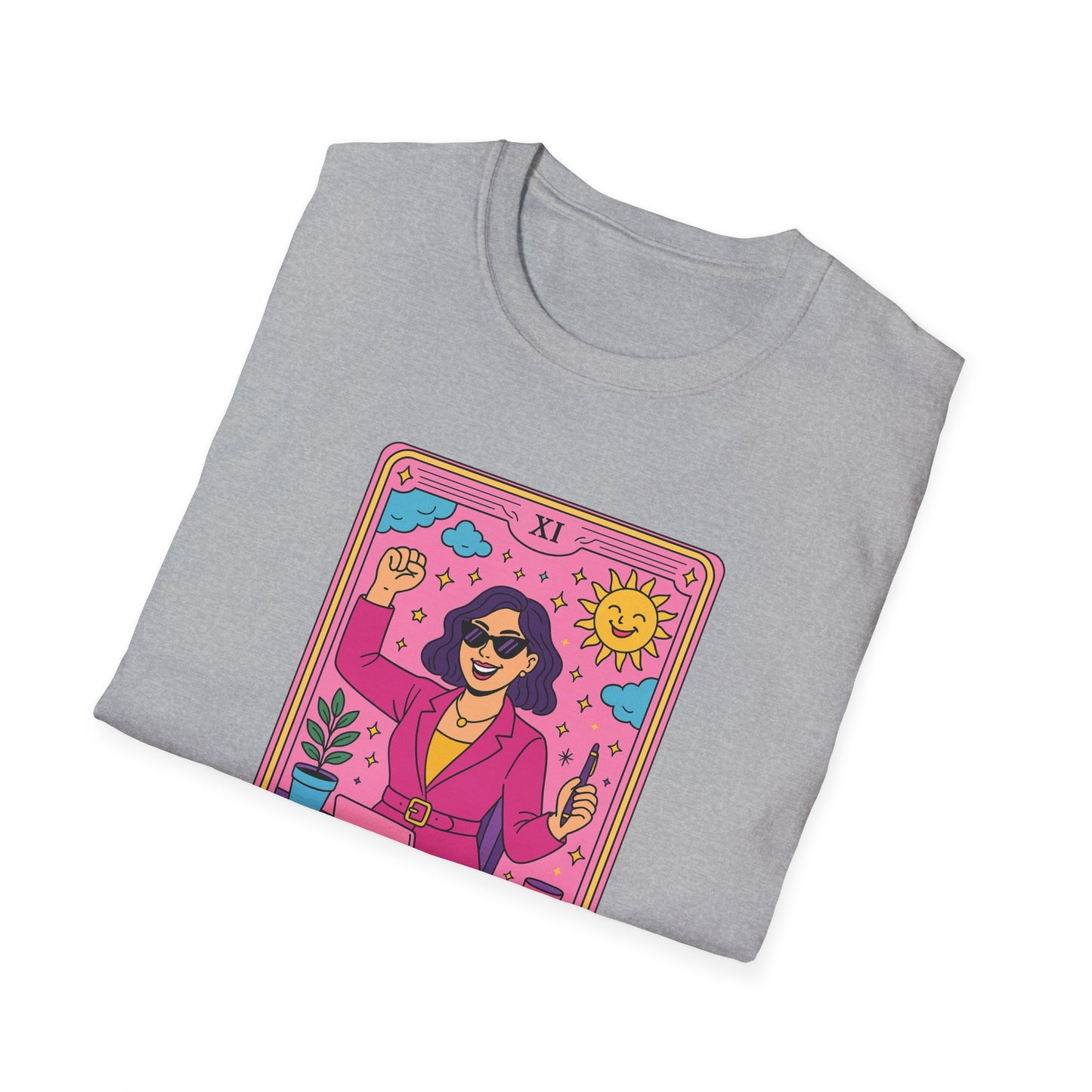 "The Girlboss" Cartoon Tarot Card T-Shirt