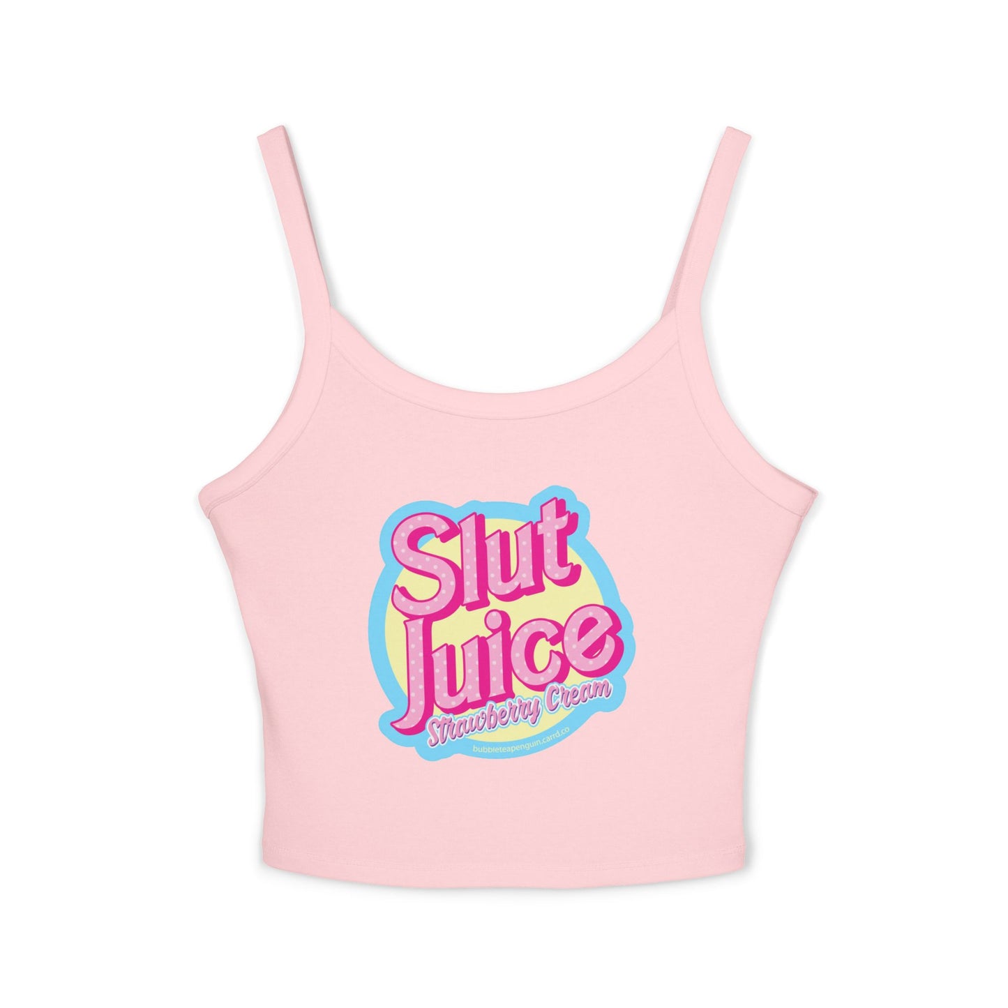 Spaghetti-Träger-Oberteil „Slut Juice“