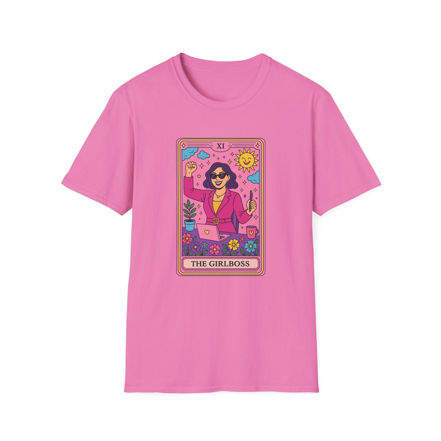 "The Girlboss" Cartoon Tarot Card T-Shirt