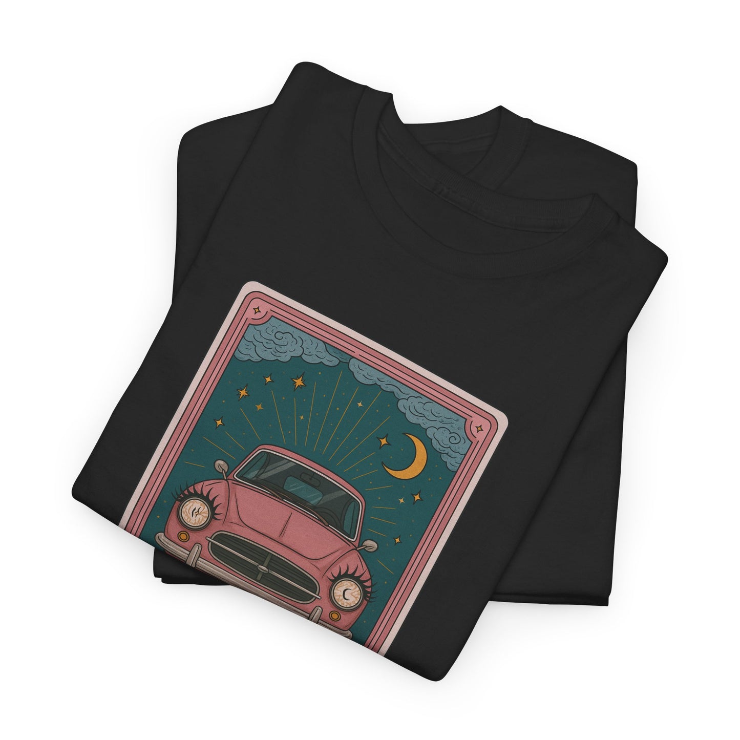 Mock Tarot Cards "The Chariot" Fiat 500 T-Shirt