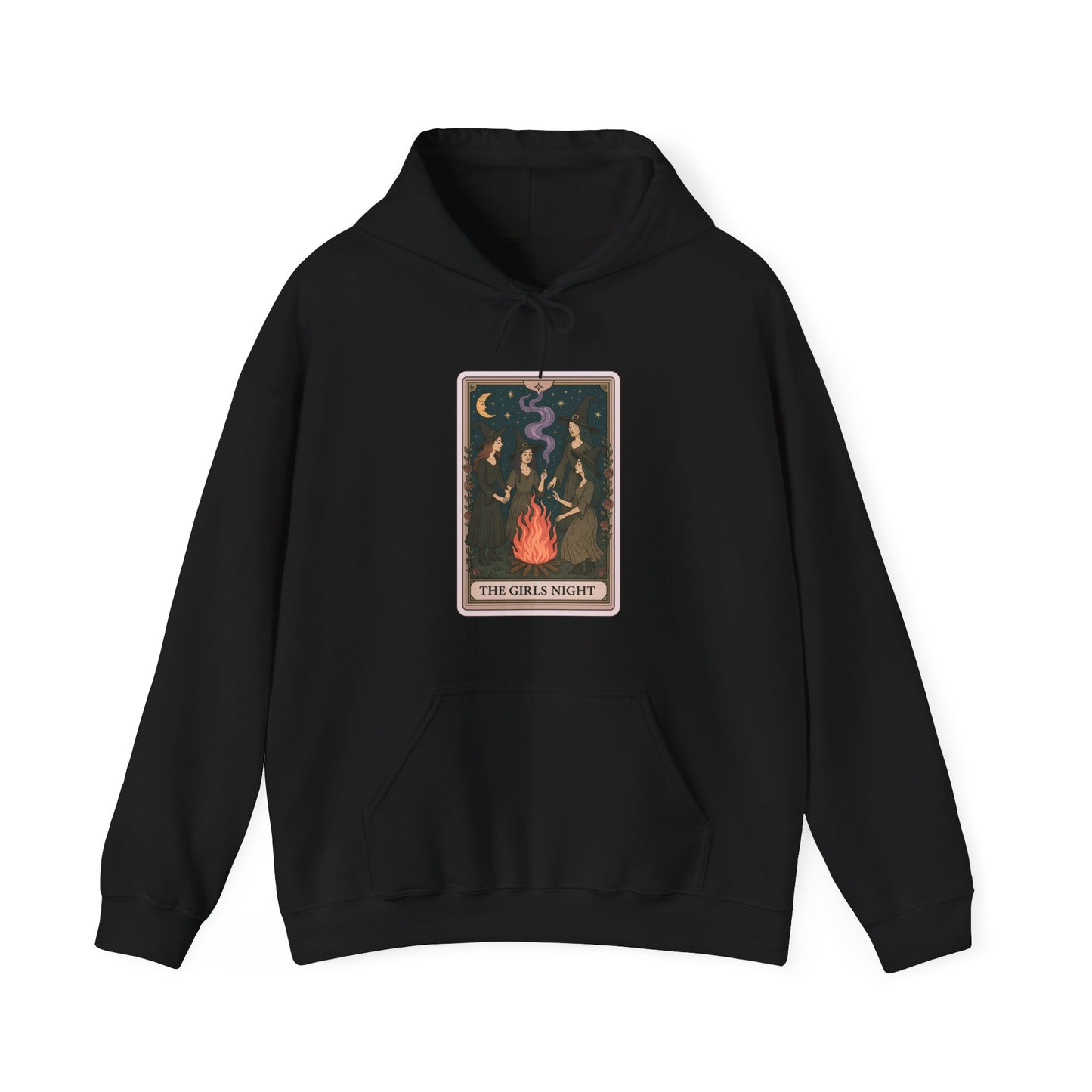 Mock Tarot Card "The Girls Night" Witch Hoodie