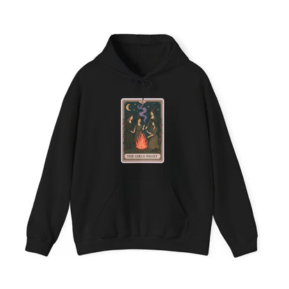 Mock Tarot Card "The Girls Night" Witch Hoodie