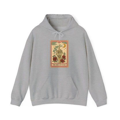 Mock Tarot Card "The Zero of Fucks" Unisex Hoodie