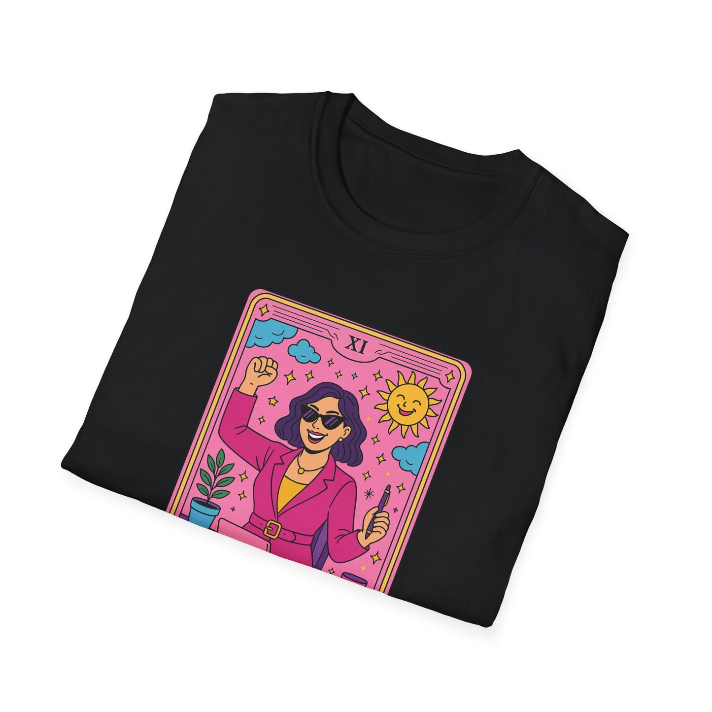 "The Girlboss" Cartoon Tarot Card T-Shirt