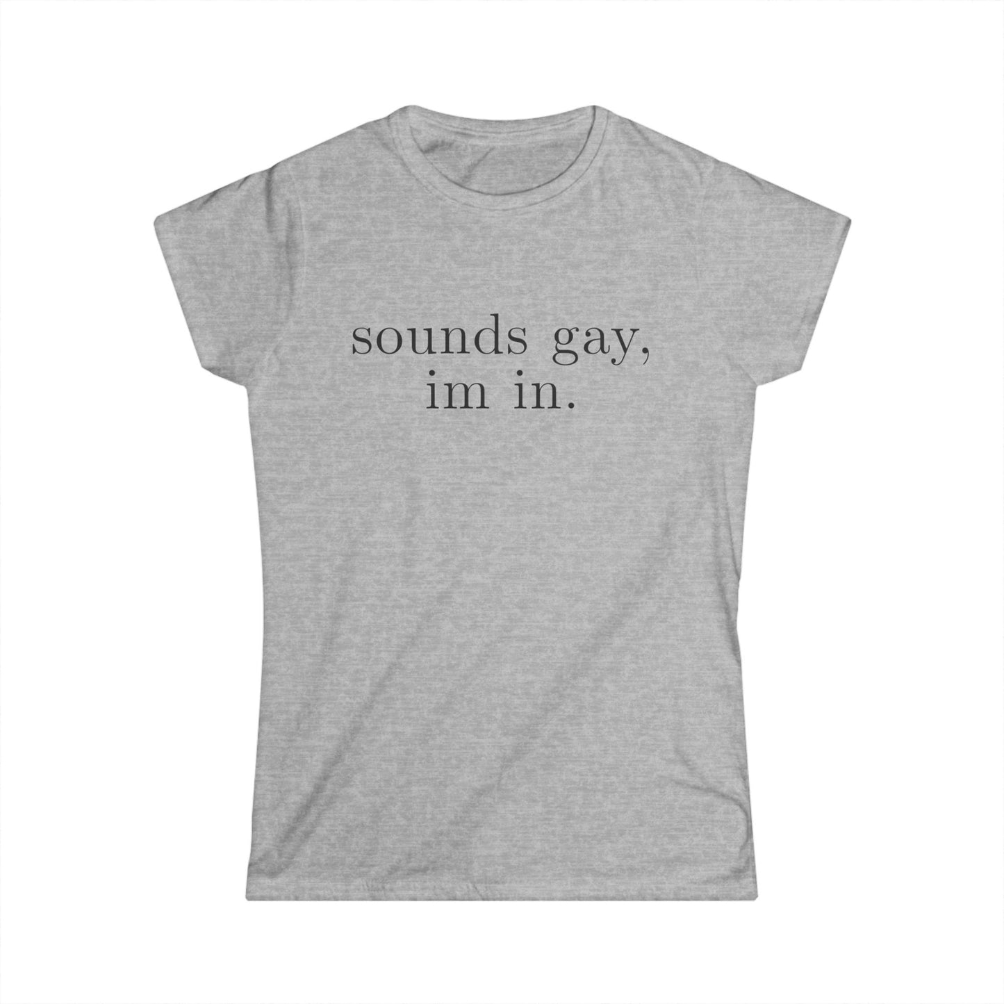 sounds gay im in Women's Fitted Tee