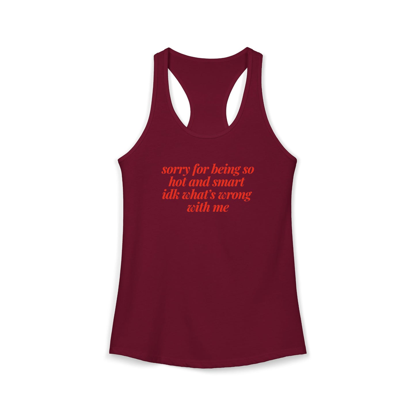 sorry for being so hot and smart Y2K Tank Top