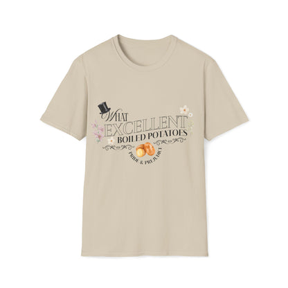 Pride and Prejudice "What Excellent Boiled Potatoes" Typography T-Shirt