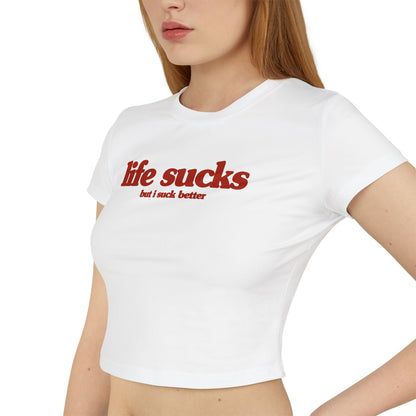 „Das Leben nervt, aber ich nerve besser“ Retro-Baby-T-Shirt