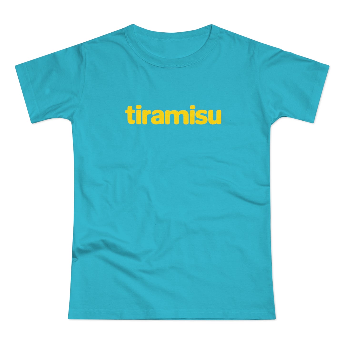 'tiramisu' Minimalist Yellow Logo Tee