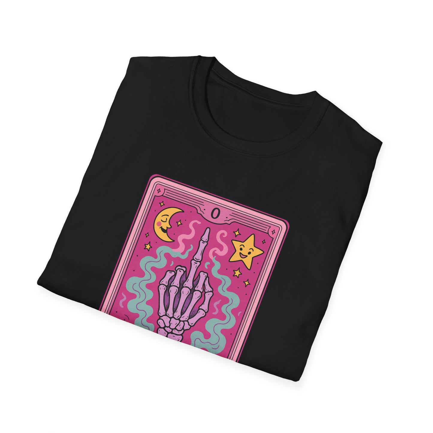 "The Zero of Fucks" Cartoon Tarot Card T-Shirt