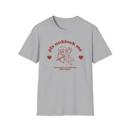 pls unblock me Cupid graphic T-Shirt