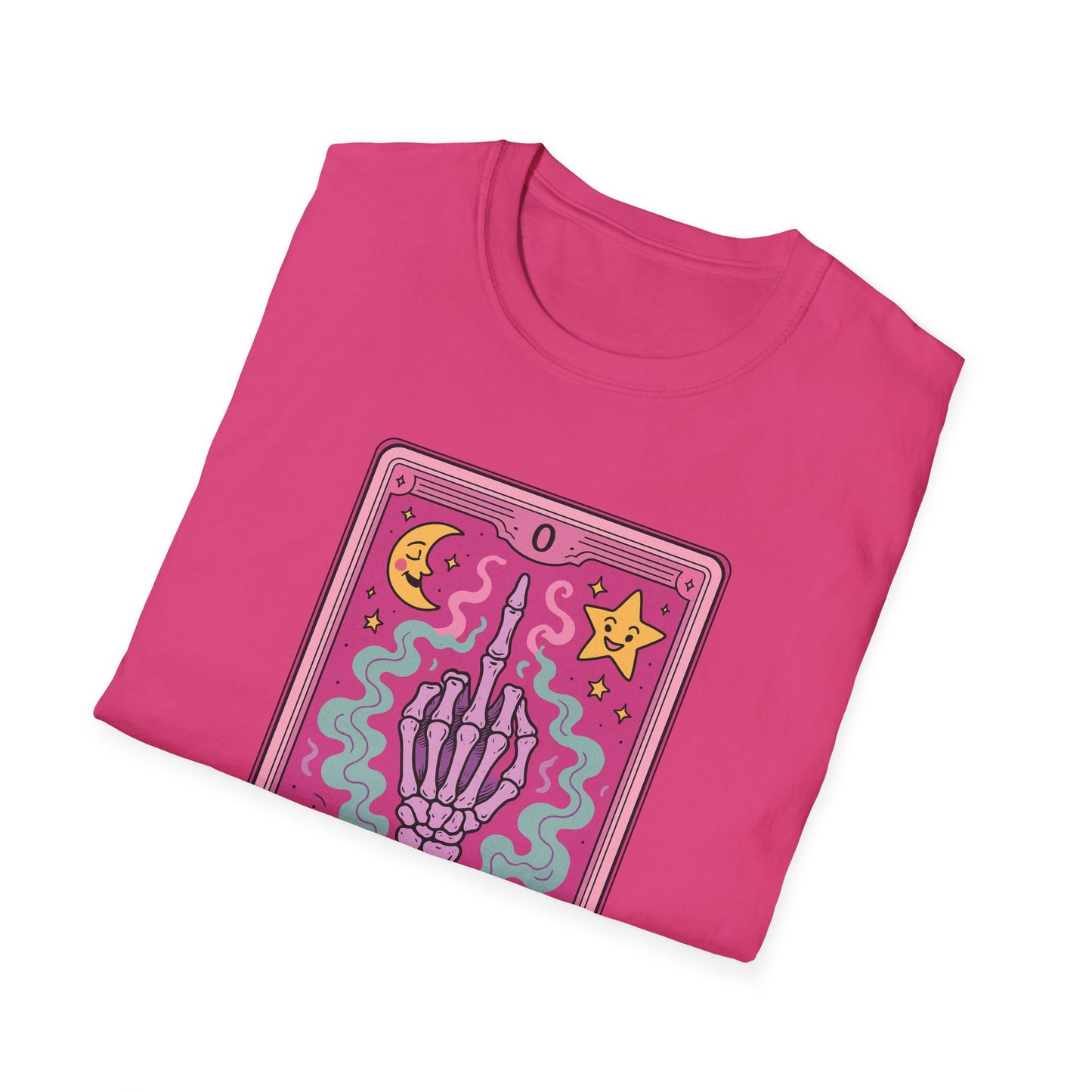 "The Zero of Fucks" Cartoon Tarot Card T-Shirt