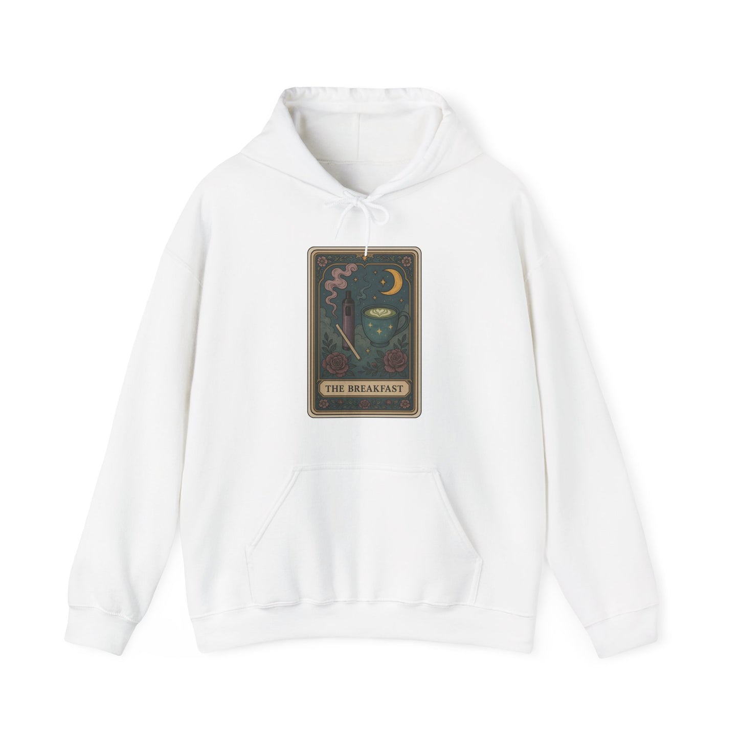 Mock Tarot Card "The Breakfast" Vape and Matcha Unisex Hoodie