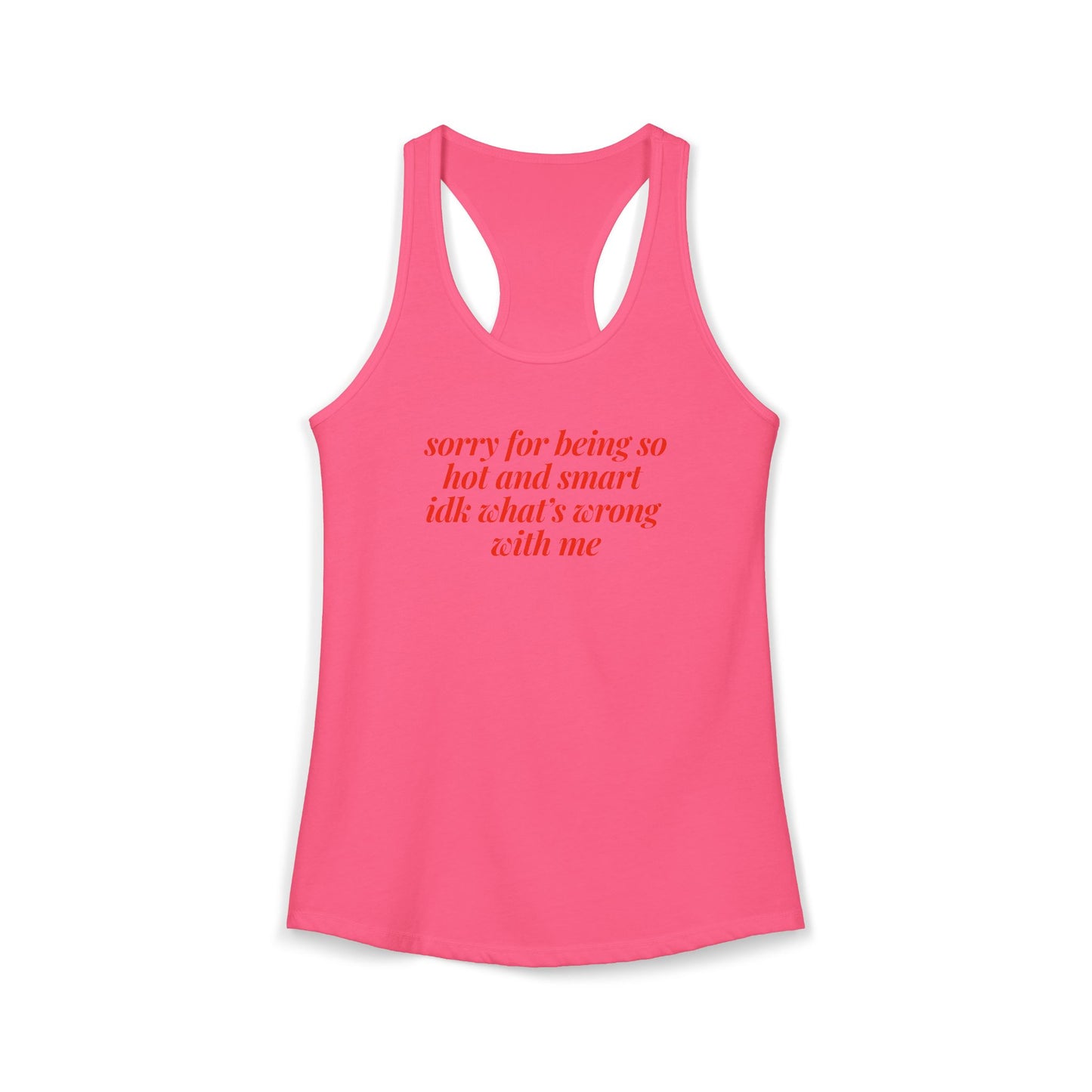 sorry for being so hot and smart Y2K Tank Top