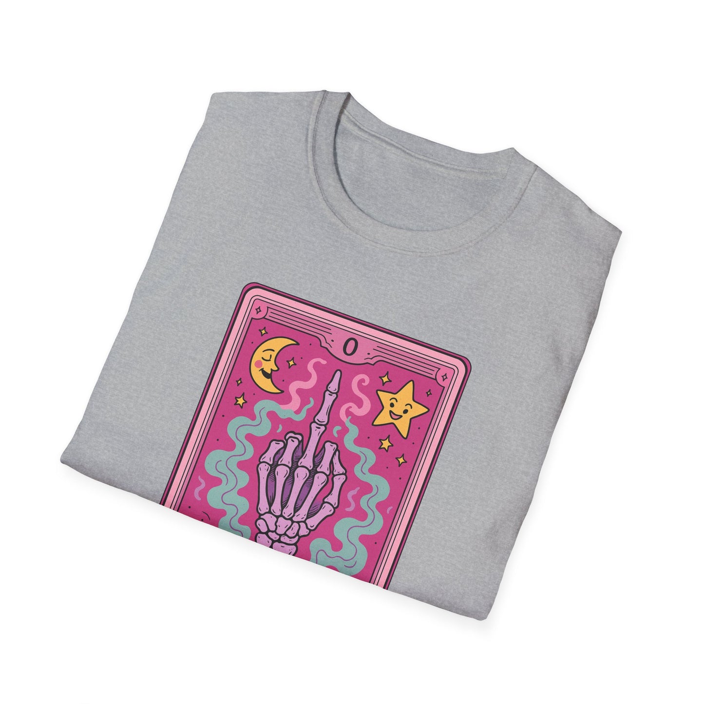 "The Zero of Fucks" Cartoon Tarot Card T-Shirt