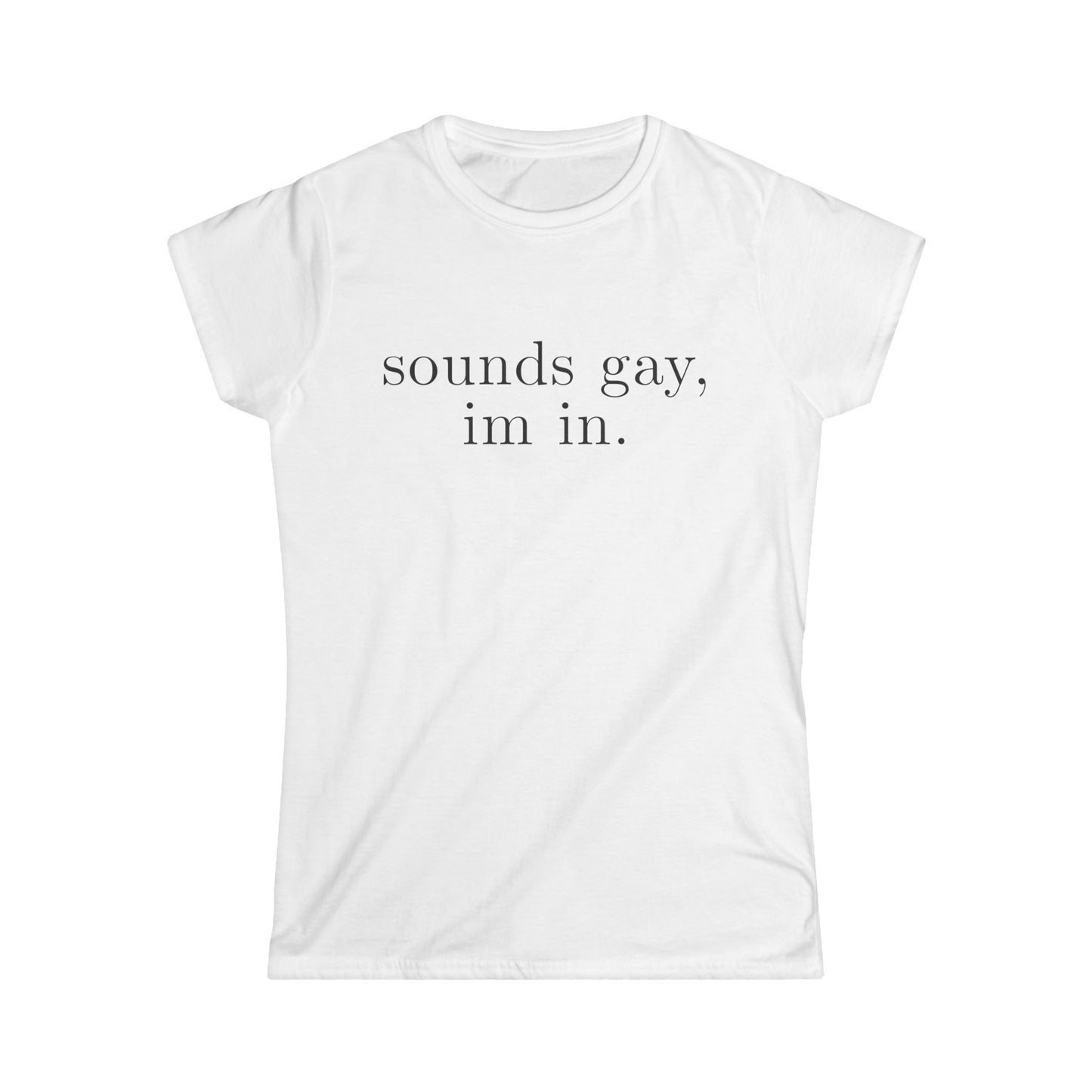 sounds gay im in Women's Fitted Tee