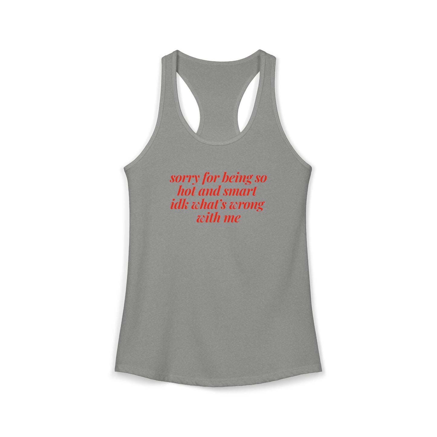 sorry for being so hot and smart Y2K Tank Top