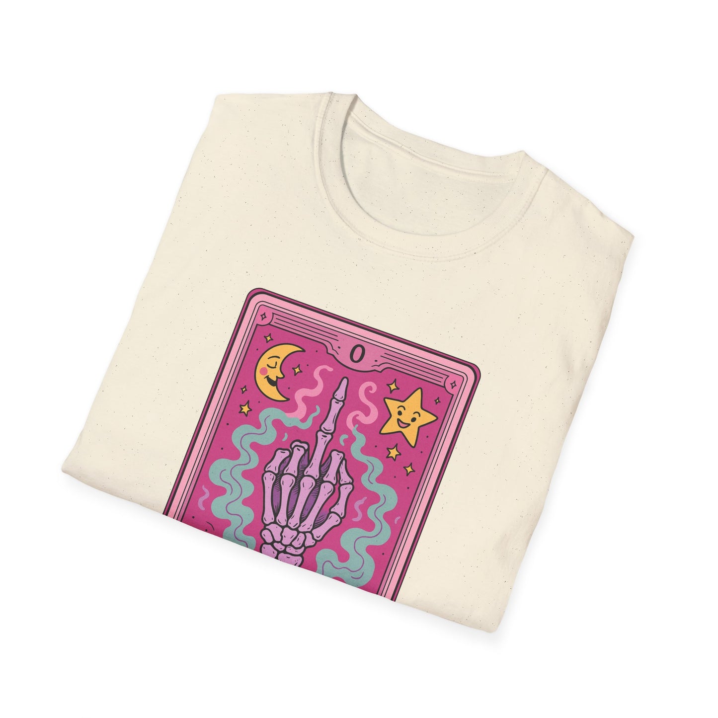 "The Zero of Fucks" Cartoon Tarot Card T-Shirt