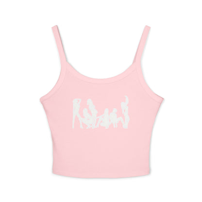 Camiseta sin mangas para fiesta con silueta de chicas