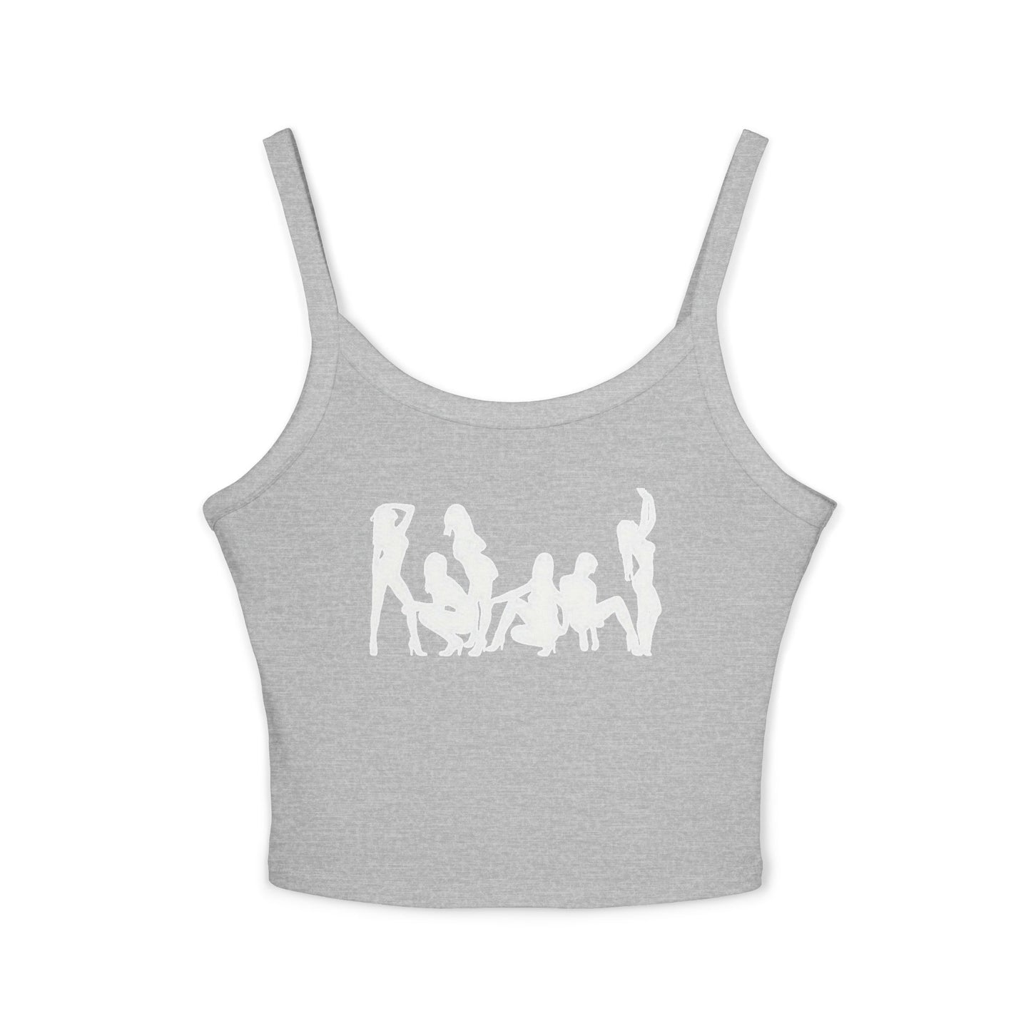 Camiseta sin mangas para fiesta con silueta de chicas