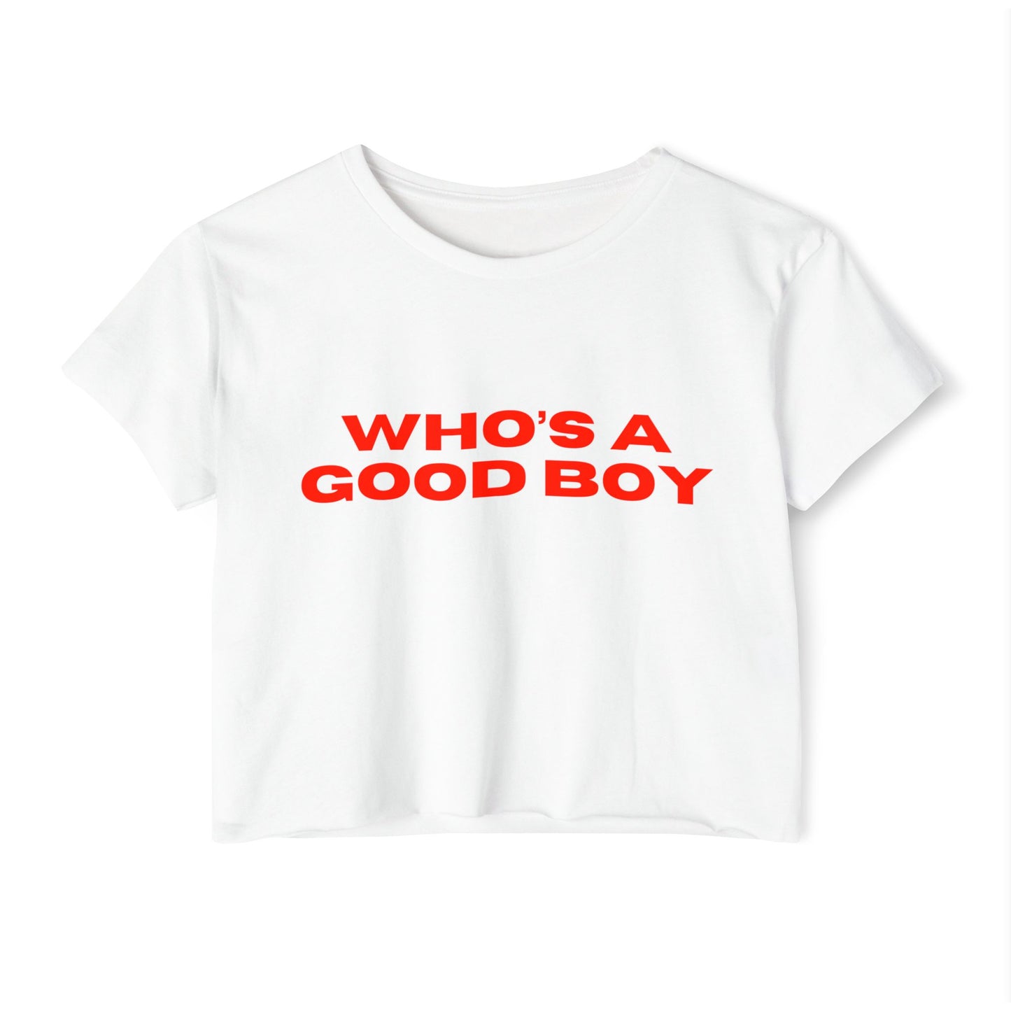 "WHO'S A GOOD BOY" Bauchfreies Top