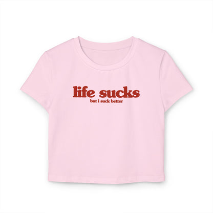 „Das Leben nervt, aber ich nerve besser“ Retro-Baby-T-Shirt