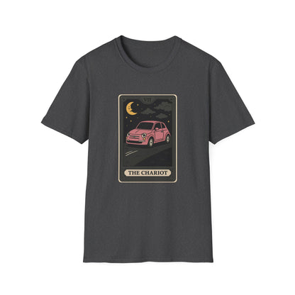 "The Chariot" Fiat 500 Cartoon Tarot Card T-Shirt