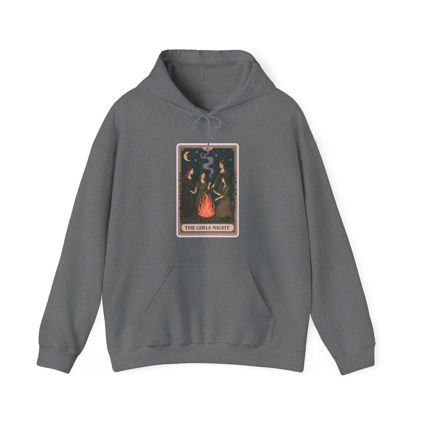 Mock Tarot Card "The Girls Night" Witch Hoodie