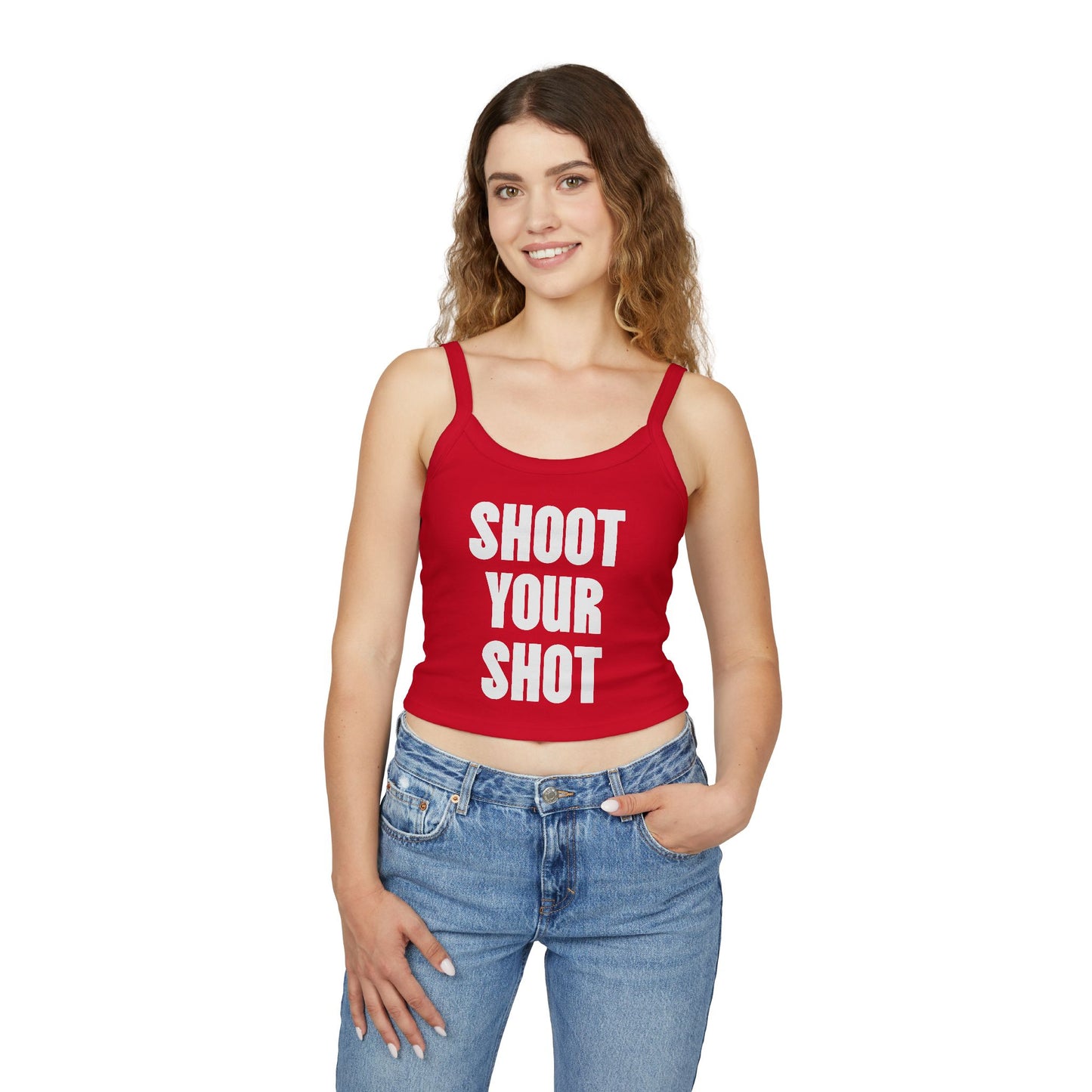 “Shoot Your Shot” Spaghetti Strap Vest Top