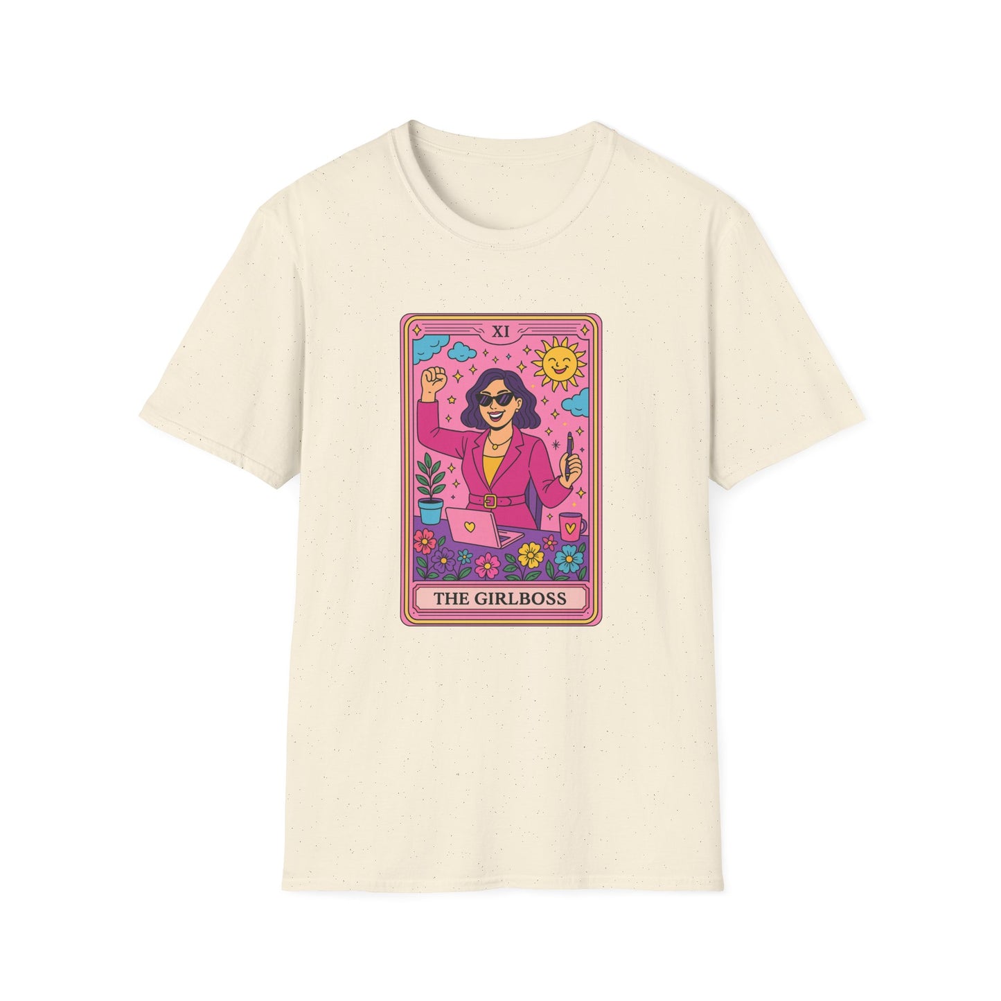 "The Girlboss" Cartoon Tarot Card T-Shirt