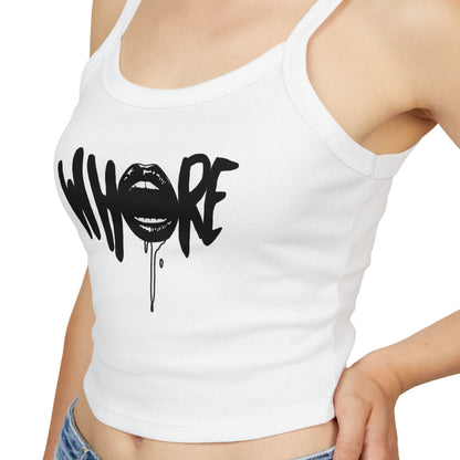 'Whore' Graffiti Lip Westentop