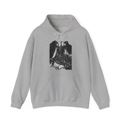 Horned Demon Illustration Hoodie