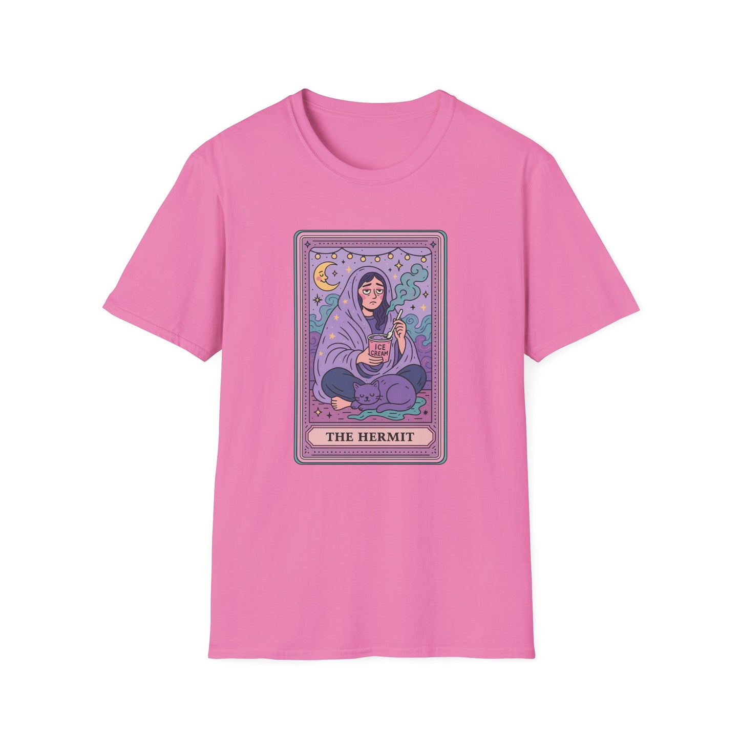 "The Hermit" Cartoon Tarot Card T-Shirt