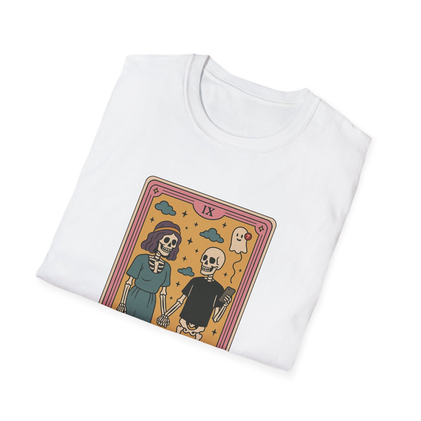 "The Situationship" Skeleton Cartoon Tarot Card T-Shirt