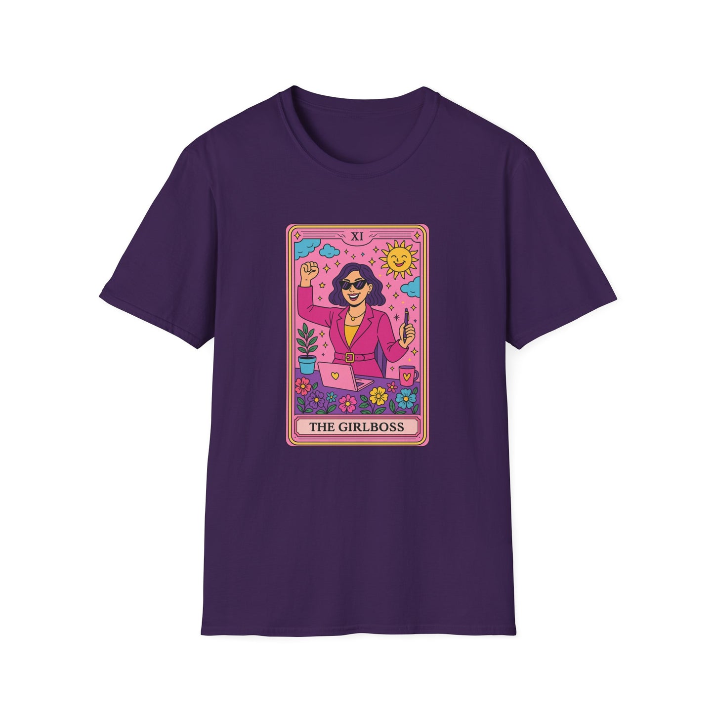 "The Girlboss" Cartoon Tarot Card T-Shirt