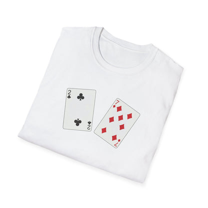Two and Seven Off Suit Poker T-Shirt