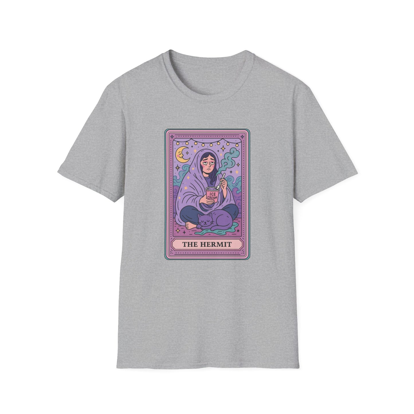 "The Hermit" Cartoon Tarot Card T-Shirt