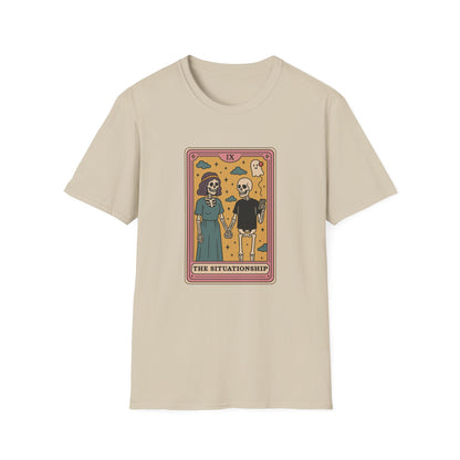 "The Situationship" Skeleton Cartoon Tarot Card T-Shirt