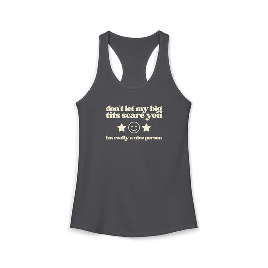 Dont Let My Big Boobs Scare You Y2K Tank