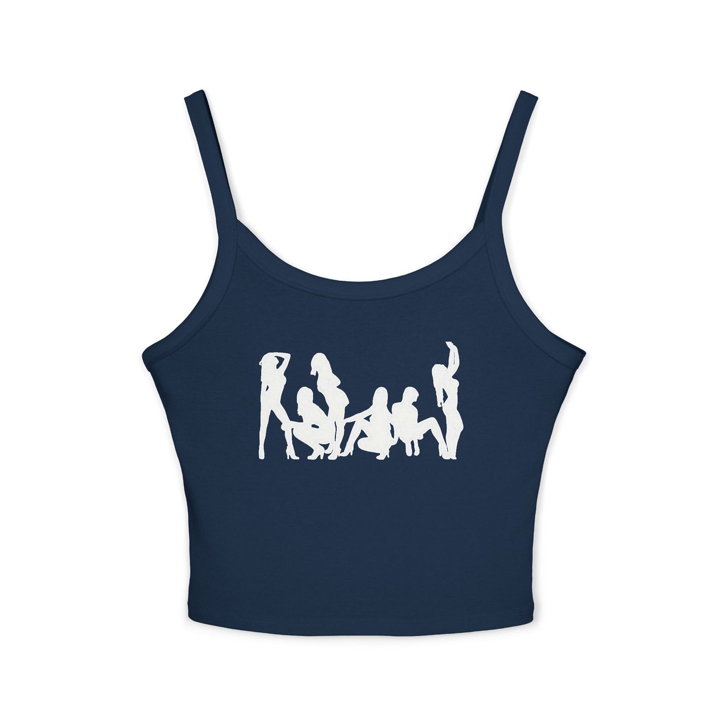 Camiseta sin mangas para fiesta con silueta de chicas