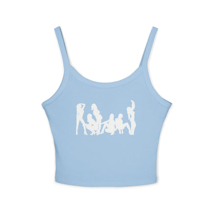 Camiseta sin mangas para fiesta con silueta de chicas