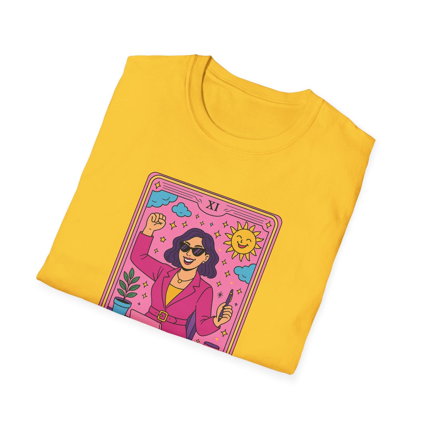 "The Girlboss" Cartoon Tarot Card T-Shirt