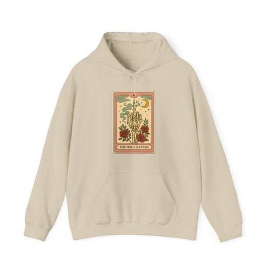 Mock Tarot Card "The Zero of Fucks" Unisex Hoodie