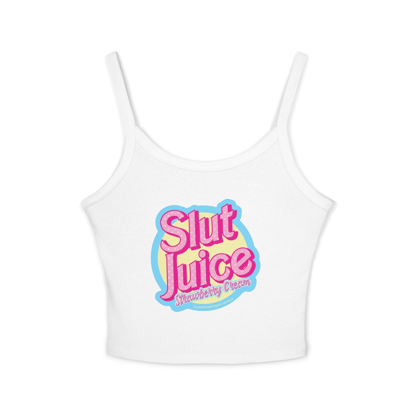 Spaghetti-Träger-Oberteil „Slut Juice“
