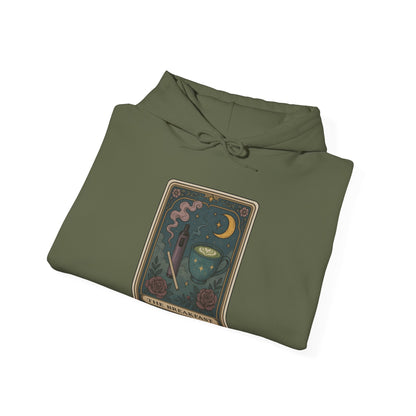 Mock Tarot Card "The Breakfast" Vape and Matcha Unisex Hoodie