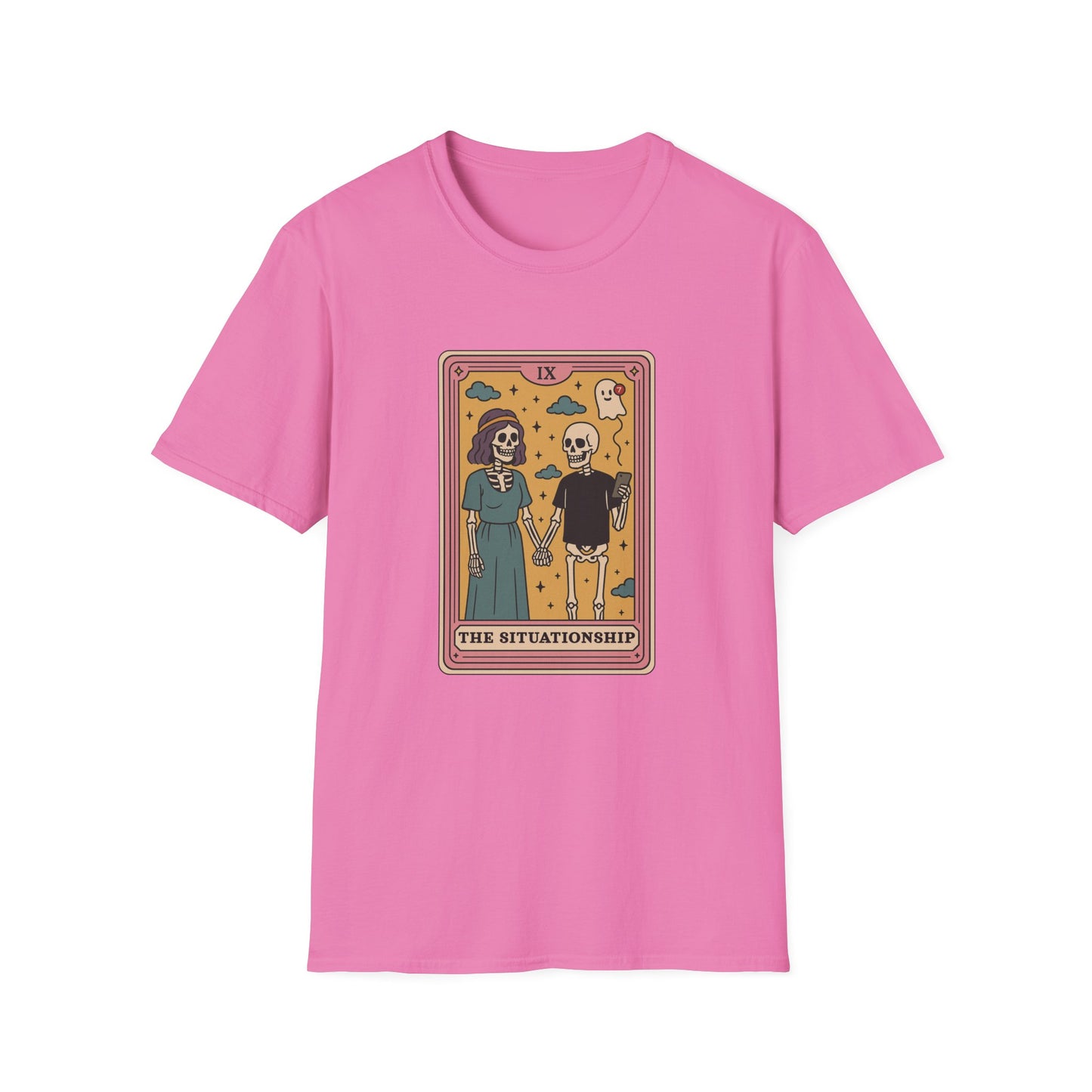"The Situationship" Skeleton Cartoon Tarot Card T-Shirt